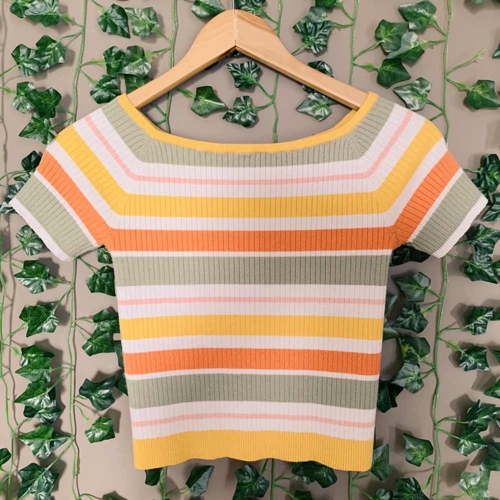 Cropped striped LA Hearts top